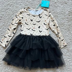Posh Peanut Spooky bats tulle dress